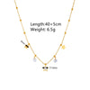 Titanium Steel Star Love Water Drops Bell Necklace Bracelet Earrings Jewelry Set