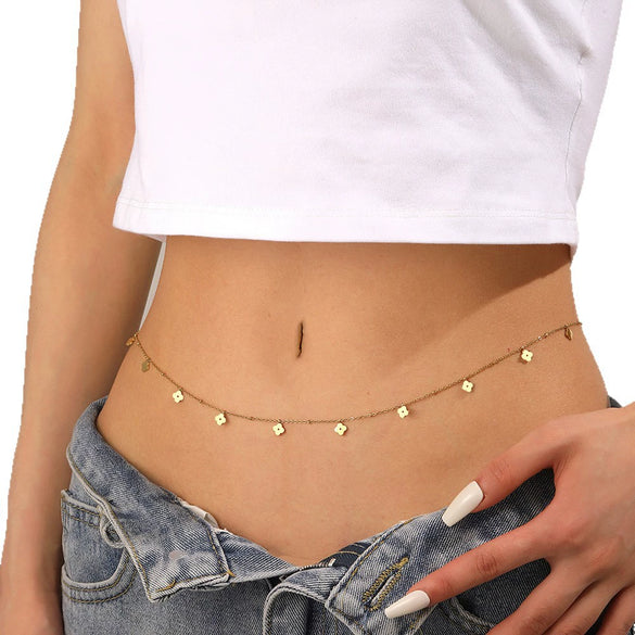 Titanium Steel Star Pendant Waist Chain Light Luxury Sweet Style