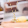 Titanium Steel Star Shape Light Luxury Electroplated Saturn Necklace