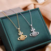 Titanium Steel Star Shape Light Luxury Electroplated Saturn Necklace