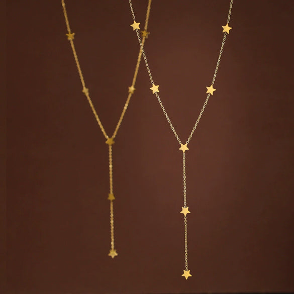 Titanium Steel Star Shaped Electroplated Fashion Minimalist Women's Clavicle Chain Jewelry