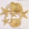 Titanium Steel Starfish Conch Pendant Necklace Accessories Electroplating