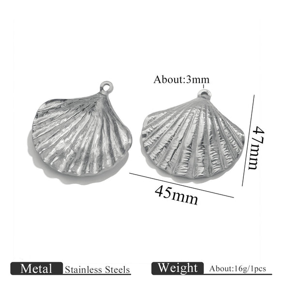 Titanium Steel Starfish Conch Pendant Necklace Accessories Electroplating