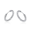 Titanium Steel Starshaped Geometric Style Hammered And Polished Women's Earrings