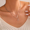 Titanium Steel Sun Moon Couple Necklace Electroplated