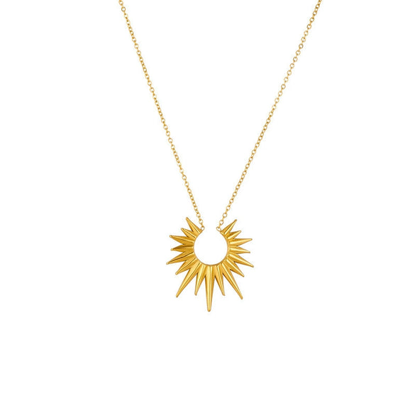 Titanium Steel Sunflower Love Drops Bell Pattern Necklace Earrings Set