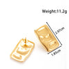 Titanium Steel Sweet Bow Heart Shape Light Luxury Earrings With Electroplating
