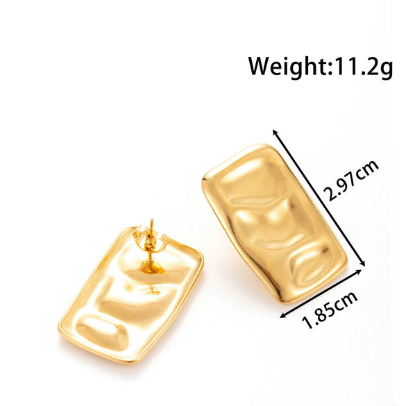 Titanium Steel Sweet Bow Heart Shape Light Luxury Earrings With Electroplating
