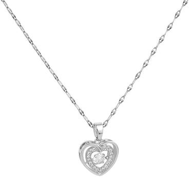 Titanium Steel Sweet Heart Shape Plating Pendant Necklace