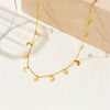 Titanium Steel Sweet Multiple Pendants Star And Moon Jewelry 18K Goldplated Waist Chain For Women