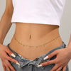 Titanium Steel Sweet Style Multiple Butterfly Clip Bead Waist Chain For Female