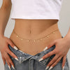 Titanium Steel Sweet Style Multiple Butterfly Clip Bead Waist Chain For Female