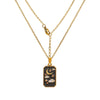 Titanium Steel Tarot Stereo Relief Pendant Necklace With Cartoon Characters Electroplating Design Unisex