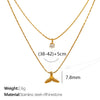 316L Stainless Steel Tassel Clavicle Chain Necklace Fishtail Design Electroplating For Women