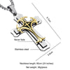 Titanium Steel Three Layer Cross Pendant Necklace Jewelry Original Design Geometric Style Electroplating
