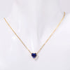 Titanium Steel Twelve Birthstone Love Pendant Necklace With Ochain Geometric Style Electroplating