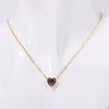 Titanium Steel Twelve Birthstone Love Pendant Necklace With Ochain Geometric Style Electroplating