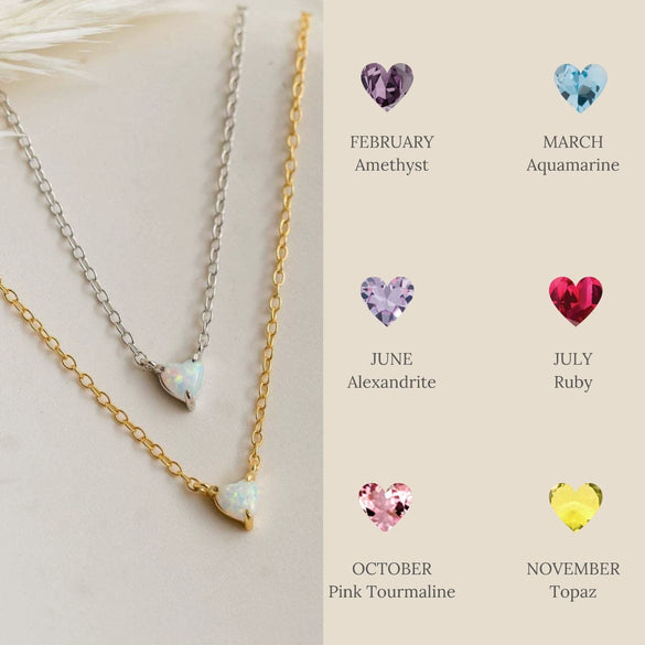 Titanium Steel Twelve Birthstone Love Pendant Necklace With Ochain Geometric Style Electroplating