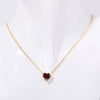 Titanium Steel Twelve Birthstone Love Pendant Necklace With Ochain Geometric Style Electroplating
