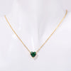 Titanium Steel Twelve Birthstone Love Pendant Necklace With Ochain Geometric Style Electroplating
