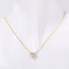 Titanium Steel Twelve Birthstone Love Pendant Necklace With Ochain Geometric Style Electroplating