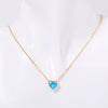 Titanium Steel Twelve Birthstone Love Pendant Necklace With Ochain Geometric Style Electroplating