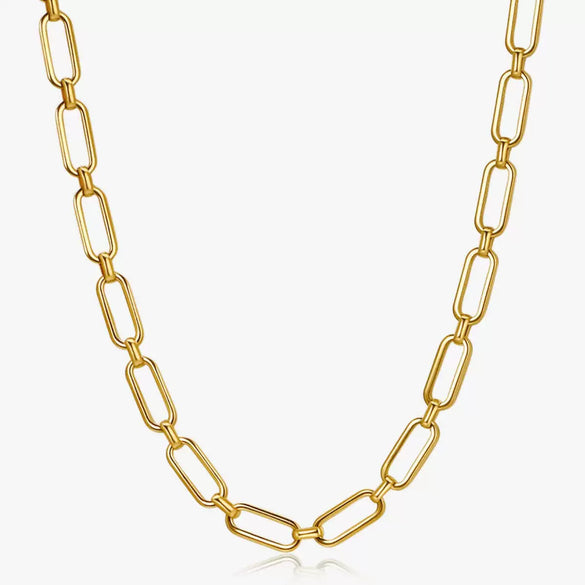 Titanium Steel Twelve Constellation Mixed Gemstone Inlay O Chain Necklace For Women Electroplated
