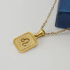 316L Stainless Steel Twelve Constellation Pendant Necklace For Women With Sand Glitter Powder And Vacuum Plating