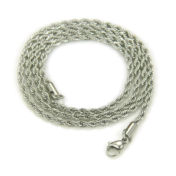 Titanium Steel Twist Chain Hip Hop Necklace For Men And Women