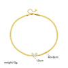 Titanium Steel Twist Clavicle Chain With White Butterfly Pendant For Women Electroplated Animal Style