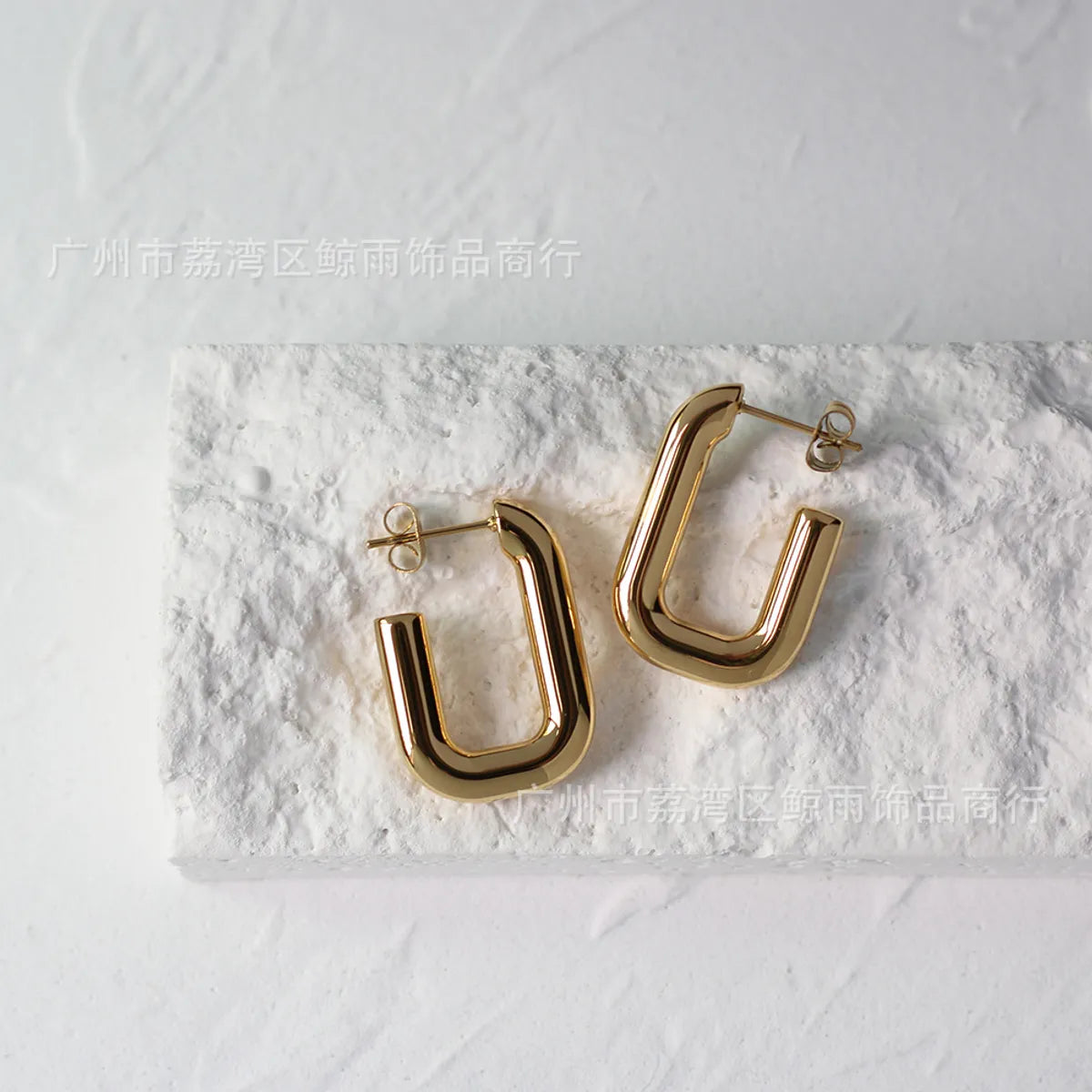 304 Stainless Steel 18K Gold Plated Earrings Ear Studs