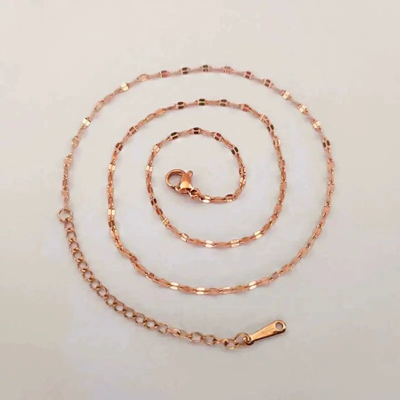 Titanium Steel Unisex Geometric Style Furnace Vacuum Plated Necklace O Chain Jewelry