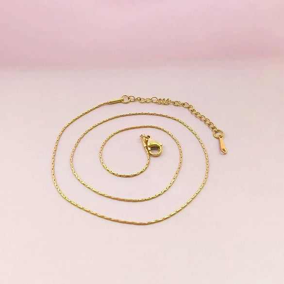 Titanium Steel Unisex Geometric Style Furnace Vacuum Plated Necklace O Chain Jewelry
