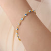 316L Stainless Steel Unisex Personality Exaggerated Eyes Dripping Oil Geometric Bracelet Necklace