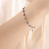 316L Stainless Steel Unisex Personality Exaggerated Eyes Dripping Oil Geometric Bracelet Necklace