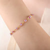 316L Stainless Steel Unisex Personality Exaggerated Eyes Dripping Oil Geometric Bracelet Necklace