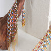 316L Stainless Steel Unisex Personality Exaggerated Eyes Dripping Oil Geometric Bracelet Necklace