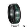 Titanium Steel Unisex Ring With Black Star Design And Electroplating Treatment