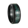 Titanium Steel Unisex Ring With Black Star Design And Electroplating Treatment