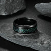 Titanium Steel Unisex Ring With Black Star Design And Electroplating Treatment