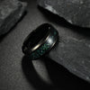 Titanium Steel Unisex Ring With Black Star Design And Electroplating Treatment