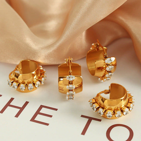316L Stainless Steel Ushape Electroplated Women's Earrings With Highend Light Luxury Design