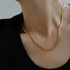 Titanium Steel Ushape Embossed Electroplating Punk Style Unisex Chain Necklace