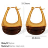 316L Stainless Steel Ushaped Electroplated Women's Retro Dropshaped Earrings