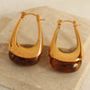 316L Stainless Steel Ushaped Electroplated Women's Retro Dropshaped Earrings