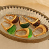316L Stainless Steel Ushaped Electroplated Women's Retro Dropshaped Earrings