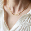 Titanium Steel Ushaped Electroplated Women's Simple Multilayer Naked Chain Necklace