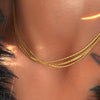 Titanium Steel Ushaped Electroplated Women's Simple Multilayer Naked Chain Necklace