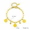 Titanium Steel Vintage Queen Head Round Pendant Chain Jewelry Bracelet With Electroplating Treatment For Women