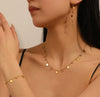 Titanium Steel Wafer Clip Jewelry With Love Water Drops Bell Pattern For Women